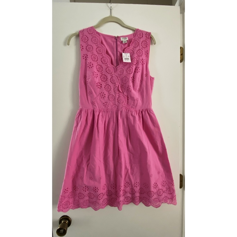 J. Crew Pink Eyelet Mini Dress - Picture 3 of 6